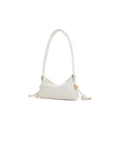 ALL WHITE KNOTTED HOBO  - S